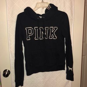 PINK black hooded sweatshirt